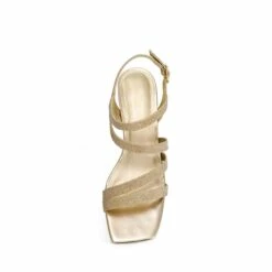 Square Toe Strappy Chunky Sandals GOLD GLITTER -DREAM PAIRS Sales 0646 GOLD GLITTER 3