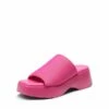 Knitted Chunky Flatform Slip On Sandals HOT PINK -DREAM PAIRS Sales 0649 HOT PINK 1
