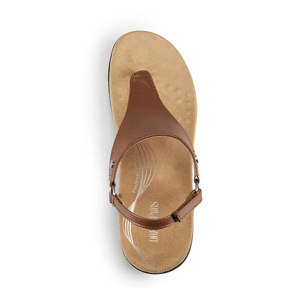 Arch Support Flat Thong Sandals BROWN 6 Arch Support Flat Thong Sandals BROWN - Image 4
