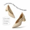 Comfy Chunky Heel Knit Pumps APRICOT 1 Comfy Chunky Heel Knit Pumps APRICOT -DREAM PAIRS Sales 0704 APRICOT 2