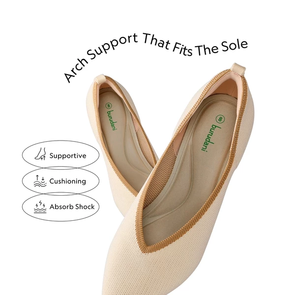 Comfy Chunky Heel Knit Pumps APRICOT 4 Comfy Chunky Heel Knit Pumps APRICOT - Image 2