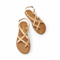Strappy Thong Flat Sandals NUDE -DREAM PAIRS Sales 0706 IMG 00072192