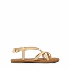 Strappy Thong Flat Sandals NUDE -DREAM PAIRS Sales 0706 NUDE2