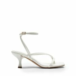 Square Toe Strappy Kitten Heels WHITE-PU -DREAM PAIRS Sales 0707 WHITE PU2