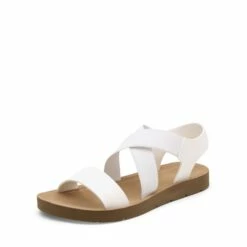Criss Cross Ankle Strap Flat Sandals WHITE -DREAM PAIRS Sales 0708 01 51 白202