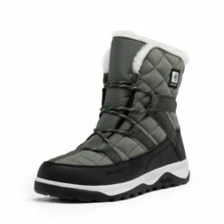 Rubber Faux Fur Lined Waterproof Snow Boots GREY -DREAM PAIRS Sales 0708 goods 01