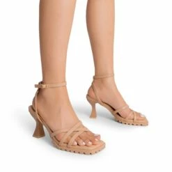Non-Slip Square Toe Strappy Sandals NUDE -DREAM PAIRS Sales 0712 NUDE7