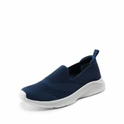 Lightweight Knit Slip On Walking Sneakers NAVY -DREAM PAIRS Sales 0719 NAVY1