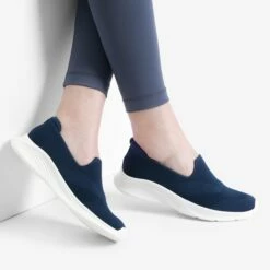 Lightweight Knit Slip On Walking Sneakers NAVY -DREAM PAIRS Sales 0720 NAVY2