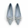 Rhinestone Bow Pointed Toe Flats DENIM BLUE -DREAM PAIRS Sales 0721 DENIM BLUE 3