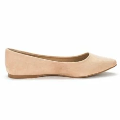 Pointed Toe Ballet Slip On Flats NUDE SUEDE -DREAM PAIRS Sales 0722 NUDE SUEDE 3