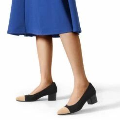 Block Heel Almond Pumps BLACK -DREAM PAIRS Sales 0724 BLACK201