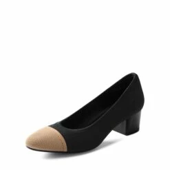 Block Heel Almond Pumps BLACK -DREAM PAIRS Sales 0724 BLACK202