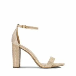 Women's Chunky High Heel Pump Sandals GOLD GLITTER 12 Women's Chunky High Heel Pump Sandals GOLD GLITTER -DREAM PAIRS Sales 0725 Gold Glitter 02