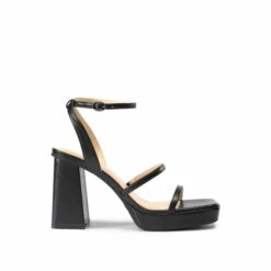 Strappy Chunky Platform Heel Sandals BLACK -DREAM PAIRS Sales 0726 BLACK 2