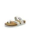 Cork Footbed Thong Slide Sandals WHITE 1 Cork Footbed Thong Slide Sandals WHITE -DREAM PAIRS Sales 0727 WHITE1