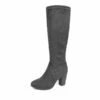 Round-Toe Chunky Heel Knee High Boots GREY 2 Round-Toe Chunky Heel Knee High Boots GREY -DREAM PAIRS Sales 0728 GREY 1