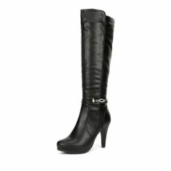 High Heel Knee High Boots BLACK PU 12 High Heel Knee High Boots BLACK PU -DREAM PAIRS Sales 0729 BLACK 20PU 1