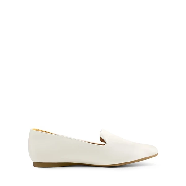 Comfortable Pointed Toe Slip On Loafers WHITE-PU 7 Comfortable Pointed Toe Slip On Loafers WHITE-PU - Image 5
