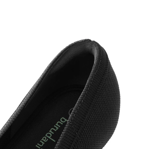 Knitted Pointed-Toe Kitten Heels BLACK 5 Knitted Pointed-Toe Kitten Heels BLACK - Image 3