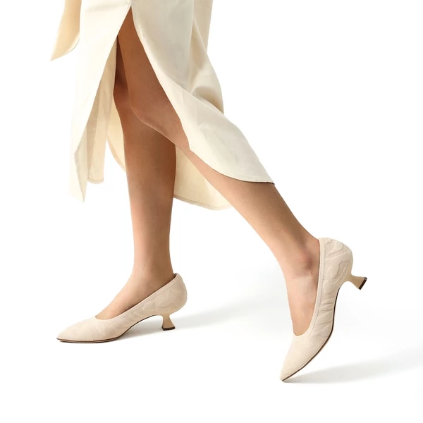 Comfy Low Heel Pumps APRICOT 3 Comfy Low Heel Pumps APRICOT