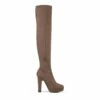 Thigh High Chunky Platform Boots KHAKI -DREAM PAIRS Sales 0739 DREAM PAIRS Women HIGHPLAT KHAKI 3
