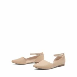 Ankle-Strap Pointed Toe D'Orsay Flats NUDE 9 Ankle-Strap Pointed Toe D'Orsay Flats NUDE -DREAM PAIRS Sales 0739 nude pu 3