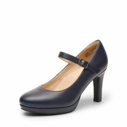 Mary Jane Platform Pumps NAVY -DREAM PAIRS Sales 0744 NAVY1