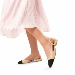 Slingback Cap Toe Flats NUDE -DREAM PAIRS Sales 0744 NUDE8