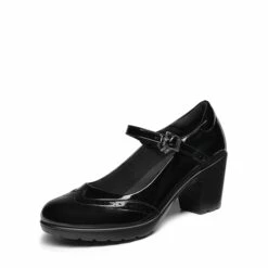 Mary Jane Chunky Heel Pumps BLACK-PAT -DREAM PAIRS Sales 0748 BLACK PAT 1
