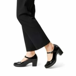 Mary Jane Chunky Heel Pumps BLACK-PAT -DREAM PAIRS Sales 0748 BLACK PAT 5