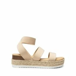 Espadrille Stretchy Straps Sandals NUDE -DREAM PAIRS Sales 0748 NUDE2