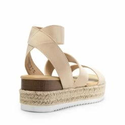 Espadrille Stretchy Straps Sandals NUDE -DREAM PAIRS Sales 0748 NUDE3