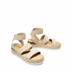 Espadrille Stretchy Straps Sandals NUDE -DREAM PAIRS Sales 0748 NUDE5