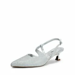 Kitten Heel Slingback Pumps SILVER-GLITTER -DREAM PAIRS Sales 0753 SILVER GLITTER1