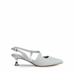 Kitten Heel Slingback Pumps SILVER-GLITTER -DREAM PAIRS Sales 0753 SILVER GLITTER2
