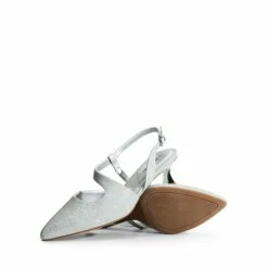 Kitten Heel Slingback Pumps SILVER-GLITTER -DREAM PAIRS Sales 0753 SILVER GLITTER5