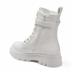 Platform Lace Up Lug Sole Combat Boots WHITE -DREAM PAIRS Sales 0755 DREAM PAIRS SDAB2209W NEW WHITE 4