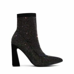 Rhinestone Pull On Ankle Boots BLACK RHINESTONE 13 Rhinestone Pull On Ankle Boots BLACK RHINESTONE -DREAM PAIRS Sales 0756 BLACK2