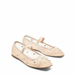 Sheer Mesh Rhinestones Ballet Flats CREAM -DREAM PAIRS Sales 0756 CREAM204