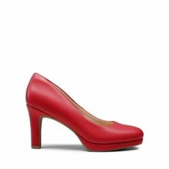 Platform Comfortable Mid Heel Pumps RED-PU -DREAM PAIRS Sales 0800 RED PU 2