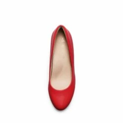 Platform Comfortable Mid Heel Pumps RED-PU -DREAM PAIRS Sales 0800 RED PU 4