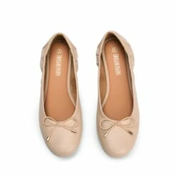 Bowknot Soft Foldable Ballet Flats NUDE