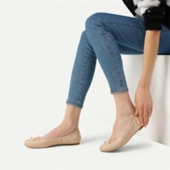 Bowknot Soft Foldable Ballet Flats NUDE -DREAM PAIRS Sales 0803 20