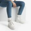 Chains Pearl Chunky Lug Sole Boots WHITE -DREAM PAIRS Sales 0804 white206