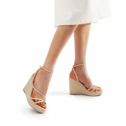 Espadrille Strappy Platform Sandals NUDE -DREAM PAIRS Sales 0806 NUDE7