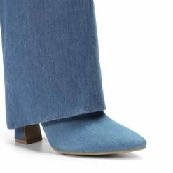 Fold-over Cuff Padlock Denim Boots DENIM BLUE -DREAM PAIRS Sales 0809 BLUE6