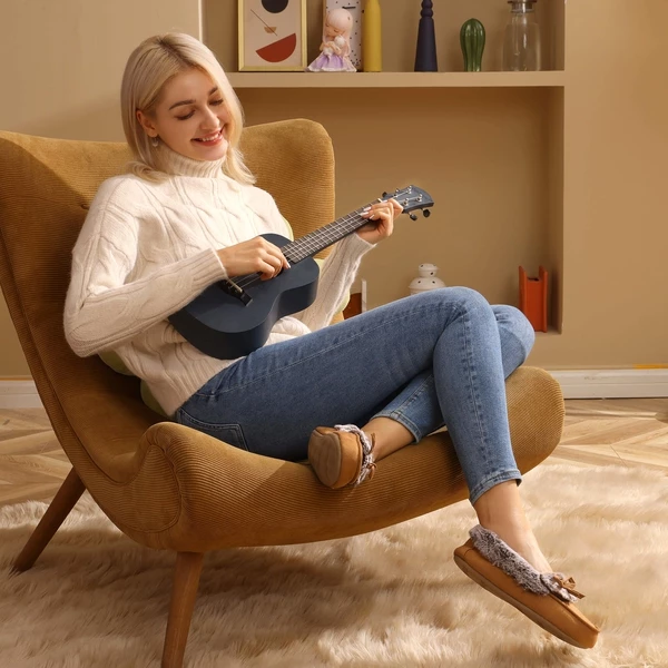 Slip On Faux Fur Lining Slippers TAN 3 Slip On Faux Fur Lining Slippers TAN