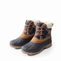 Faux Fur Lined Duck Snow Boots TAN