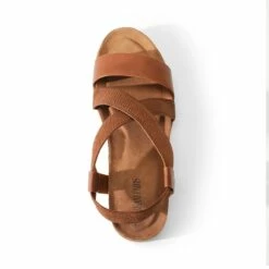 Cushioned Footbed Elastic Strap Sandals BROWN-PU -DREAM PAIRS Sales 0821 BROWN PU3
